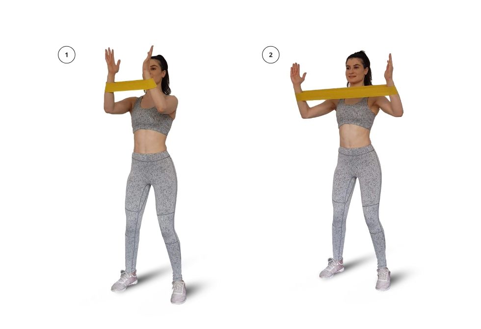 Arm - Scapular Retraction mit kurzen Fitnessband