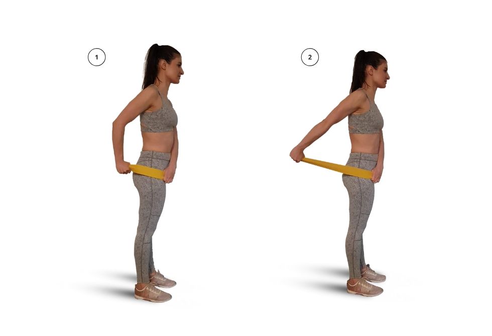 Arms - Triceps Extension with Short Resistance Band