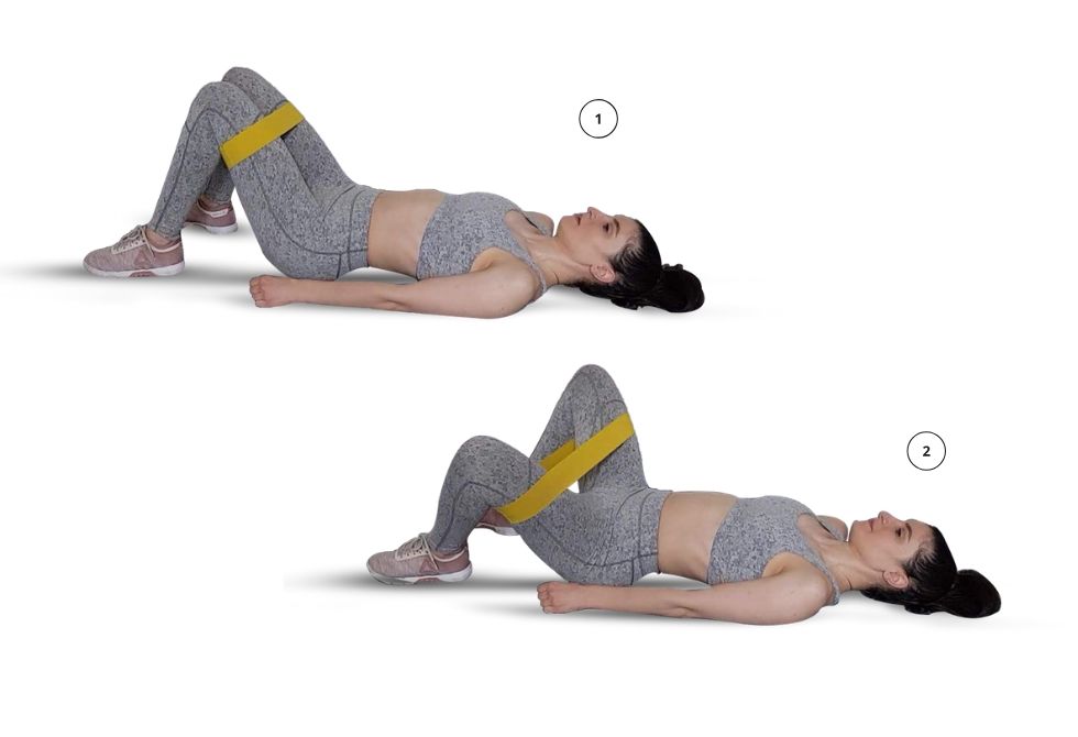 Butt - Leg Hip Abduction with Short Resistance Band