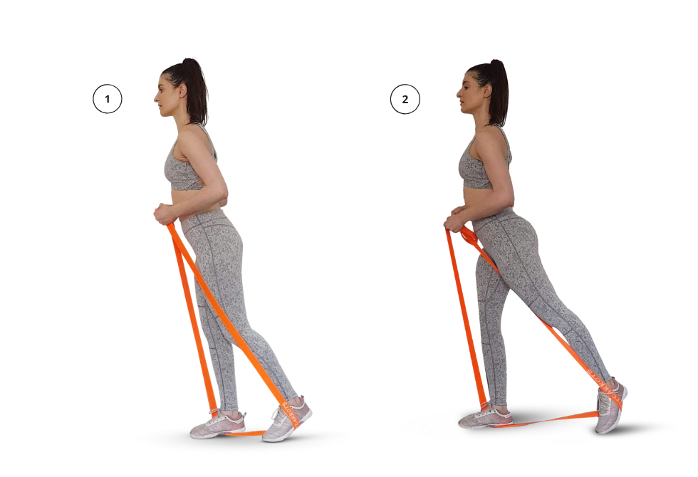 Butt - Backward Glute Raises with Long Resistance Band