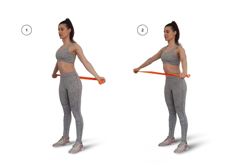 Shoulders - Shoulder Stretch with Long Resistance Band