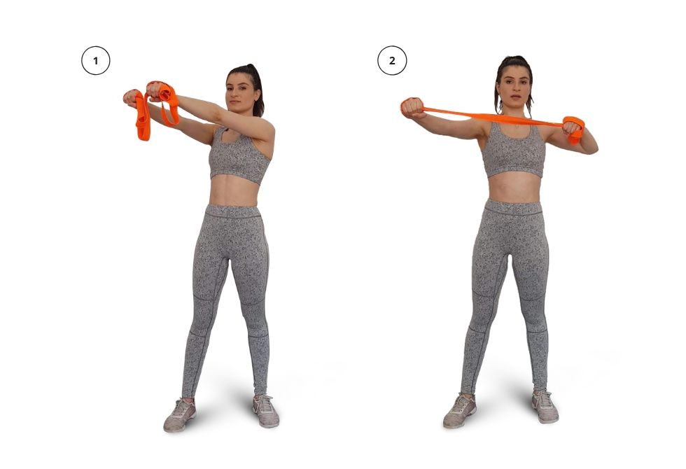 Upper Back - Archer with Long Resistance Band