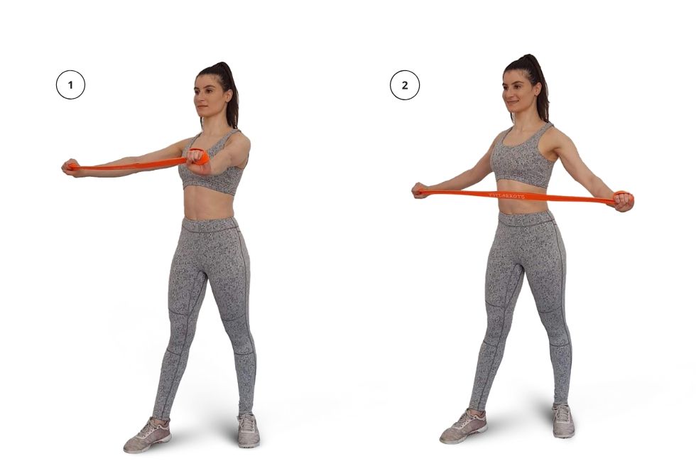 Upper Back - Lower Reverse Fly with Long Resistance Band